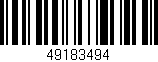 Código de barras (EAN, GTIN, SKU, ISBN): '49183494'