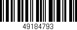 Código de barras (EAN, GTIN, SKU, ISBN): '49184793'
