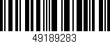 Código de barras (EAN, GTIN, SKU, ISBN): '49189283'