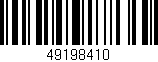 Código de barras (EAN, GTIN, SKU, ISBN): '49198410'