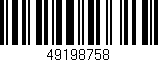Código de barras (EAN, GTIN, SKU, ISBN): '49198758'