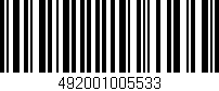 Código de barras (EAN, GTIN, SKU, ISBN): '492001005533'