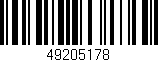 Código de barras (EAN, GTIN, SKU, ISBN): '49205178'