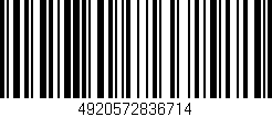 Código de barras (EAN, GTIN, SKU, ISBN): '4920572836714'