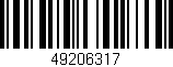 Código de barras (EAN, GTIN, SKU, ISBN): '49206317'