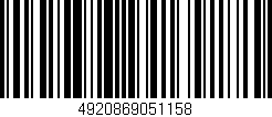 Código de barras (EAN, GTIN, SKU, ISBN): '4920869051158'