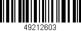 Código de barras (EAN, GTIN, SKU, ISBN): '49212603'