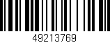 Código de barras (EAN, GTIN, SKU, ISBN): '49213769'