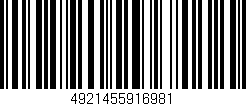 Código de barras (EAN, GTIN, SKU, ISBN): '4921455916981'