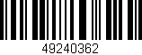 Código de barras (EAN, GTIN, SKU, ISBN): '49240362'
