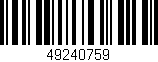 Código de barras (EAN, GTIN, SKU, ISBN): '49240759'