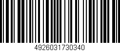 Código de barras (EAN, GTIN, SKU, ISBN): '4926031730340'