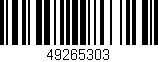 Código de barras (EAN, GTIN, SKU, ISBN): '49265303'