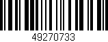 Código de barras (EAN, GTIN, SKU, ISBN): '49270733'