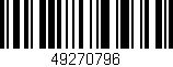 Código de barras (EAN, GTIN, SKU, ISBN): '49270796'