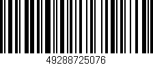 Código de barras (EAN, GTIN, SKU, ISBN): '49288725076'