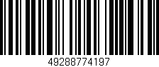 Código de barras (EAN, GTIN, SKU, ISBN): '49288774197'