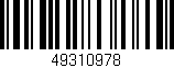 Código de barras (EAN, GTIN, SKU, ISBN): '49310978'