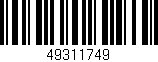 Código de barras (EAN, GTIN, SKU, ISBN): '49311749'