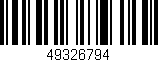 Código de barras (EAN, GTIN, SKU, ISBN): '49326794'