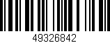 Código de barras (EAN, GTIN, SKU, ISBN): '49326842'