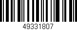 Código de barras (EAN, GTIN, SKU, ISBN): '49331807'