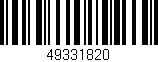 Código de barras (EAN, GTIN, SKU, ISBN): '49331820'