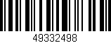 Código de barras (EAN, GTIN, SKU, ISBN): '49332498'