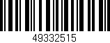 Código de barras (EAN, GTIN, SKU, ISBN): '49332515'