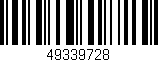 Código de barras (EAN, GTIN, SKU, ISBN): '49339728'