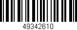 Código de barras (EAN, GTIN, SKU, ISBN): '49342610'