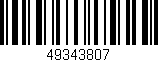 Código de barras (EAN, GTIN, SKU, ISBN): '49343807'