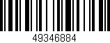 Código de barras (EAN, GTIN, SKU, ISBN): '49346884'