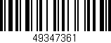 Código de barras (EAN, GTIN, SKU, ISBN): '49347361'