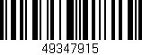 Código de barras (EAN, GTIN, SKU, ISBN): '49347915'