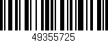 Código de barras (EAN, GTIN, SKU, ISBN): '49355725'