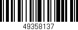 Código de barras (EAN, GTIN, SKU, ISBN): '49358137'
