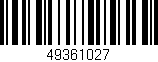 Código de barras (EAN, GTIN, SKU, ISBN): '49361027'