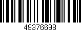 Código de barras (EAN, GTIN, SKU, ISBN): '49376698'