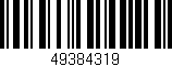 Código de barras (EAN, GTIN, SKU, ISBN): '49384319'