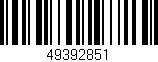 Código de barras (EAN, GTIN, SKU, ISBN): '49392851'