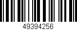 Código de barras (EAN, GTIN, SKU, ISBN): '49394256'
