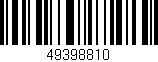 Código de barras (EAN, GTIN, SKU, ISBN): '49398810'