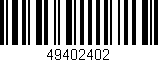 Código de barras (EAN, GTIN, SKU, ISBN): '49402402'