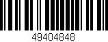 Código de barras (EAN, GTIN, SKU, ISBN): '49404848'
