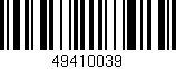 Código de barras (EAN, GTIN, SKU, ISBN): '49410039'