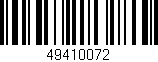 Código de barras (EAN, GTIN, SKU, ISBN): '49410072'