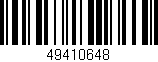 Código de barras (EAN, GTIN, SKU, ISBN): '49410648'