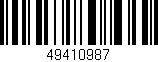 Código de barras (EAN, GTIN, SKU, ISBN): '49410987'
