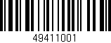 Código de barras (EAN, GTIN, SKU, ISBN): '49411001'